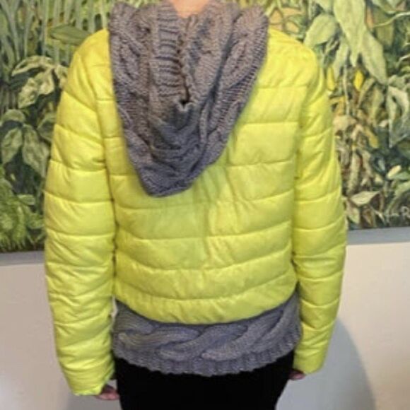 Hooded Yellow Bomber Jacket - Picture 8 of 9